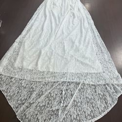 Women's long dress. Size L, but fits like M (White)
