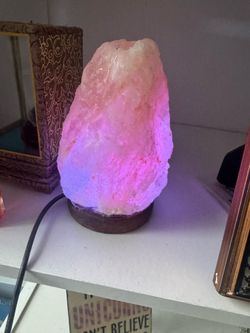 Multicolored glowing Himalayan Salt Lamp