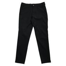 Lululemon Commission Pants 32 Mens Black Flat Front Chino Zip Pocket Stretch ABC
