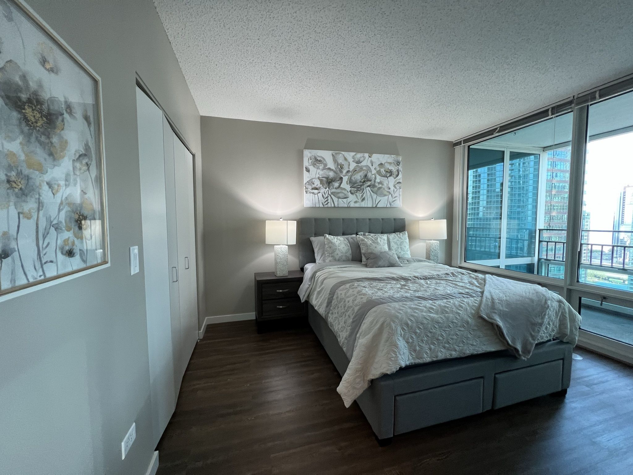 Queen Bed Frame With 2 Storage Drawers + Free Mattress