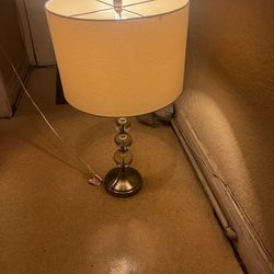 Keeva Modern Crystal Ball/ Cream Shade Table Lamp 