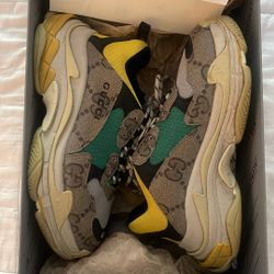 Gucci x Balenciaga Triple S 'The Hacker Project - Beige Yellow- Size 10