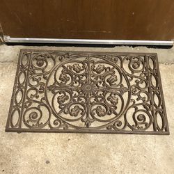 Vintage Ornate Cast Iron Door Mat