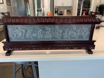 China Hand Sculptured Stone Dragon Mural