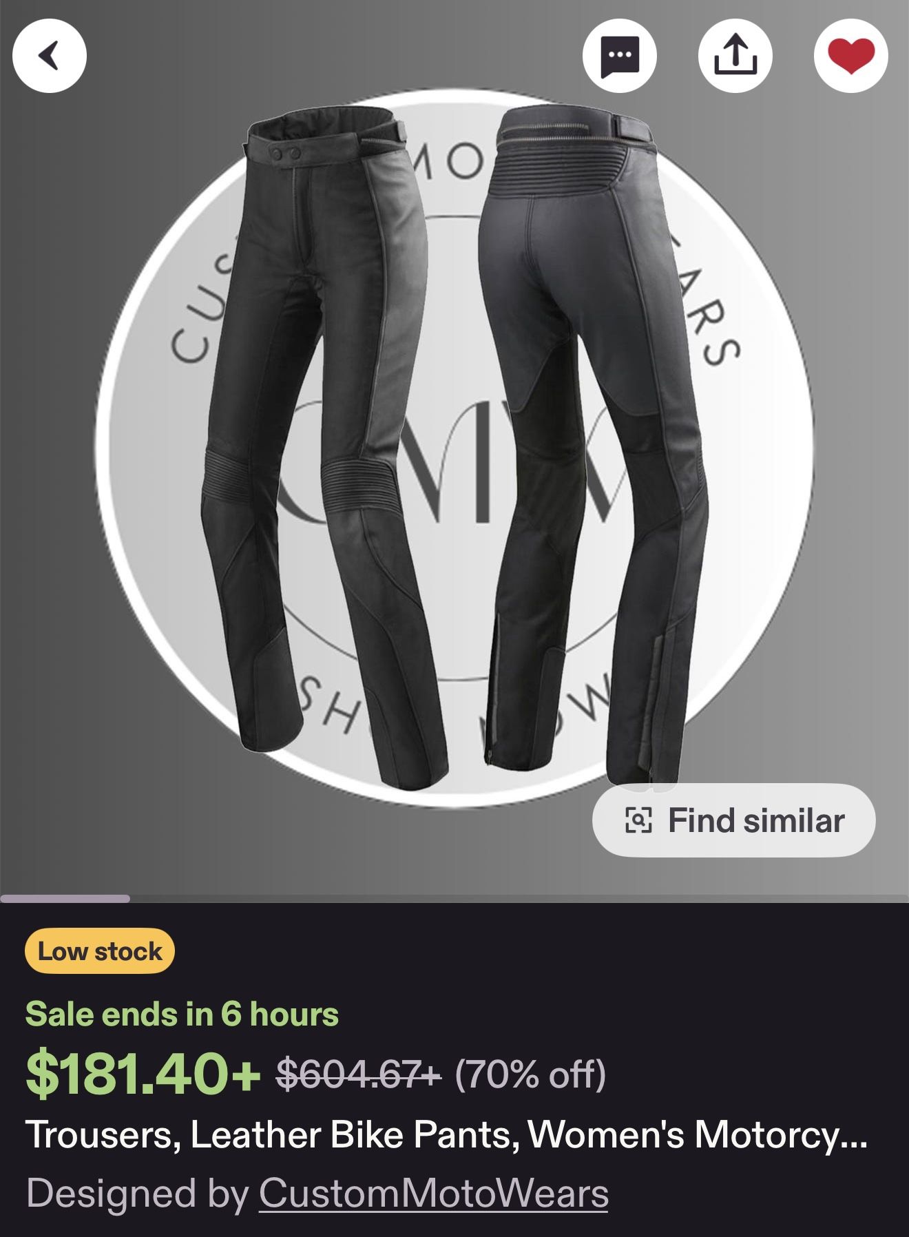 Brand New Women’s Leather Biker Pants Size 2X