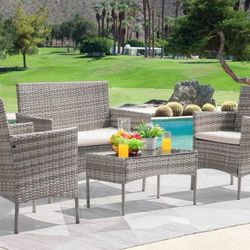 Patio furniture set 4 - Person Seating Group With Cushions