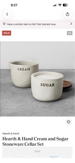 Hearth & Hand Sugar and Cream Cellar Set
