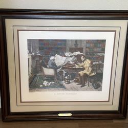 Framed & Matted Art - Walter Dendy Sadler “A Little Mortgage” Signed
