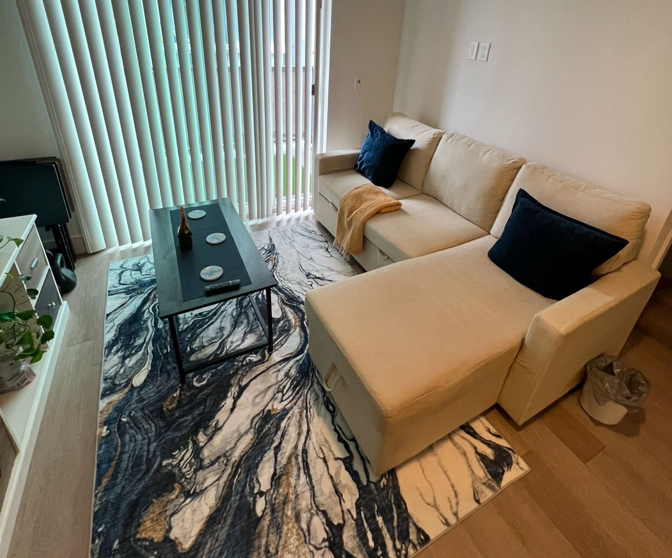 82 Inch Beige Sofa Bed