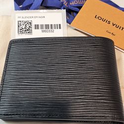 Authentic Louis Vuitton Epi Slender Wallet