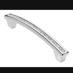 Austrian Crystal Drawer Pulls (Looks Like Diamonds) Real Stones.