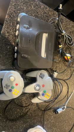 Nintendo 64 Console with 2 Controllers and Cables
