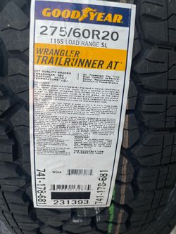 New 275/60/20 Goodyear wrangler