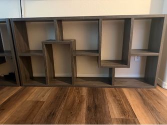 Grey shelves