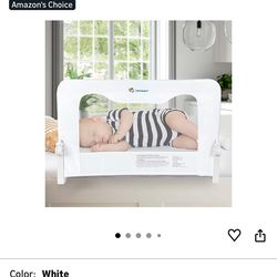 TotCraft Bed Safety Rails for Toddlers - Bed Rail Guard for Queen, King, Full Szie, Twin Mattress Bed (White, 35.5W*23.5H Inch (Regular Extra Tall))