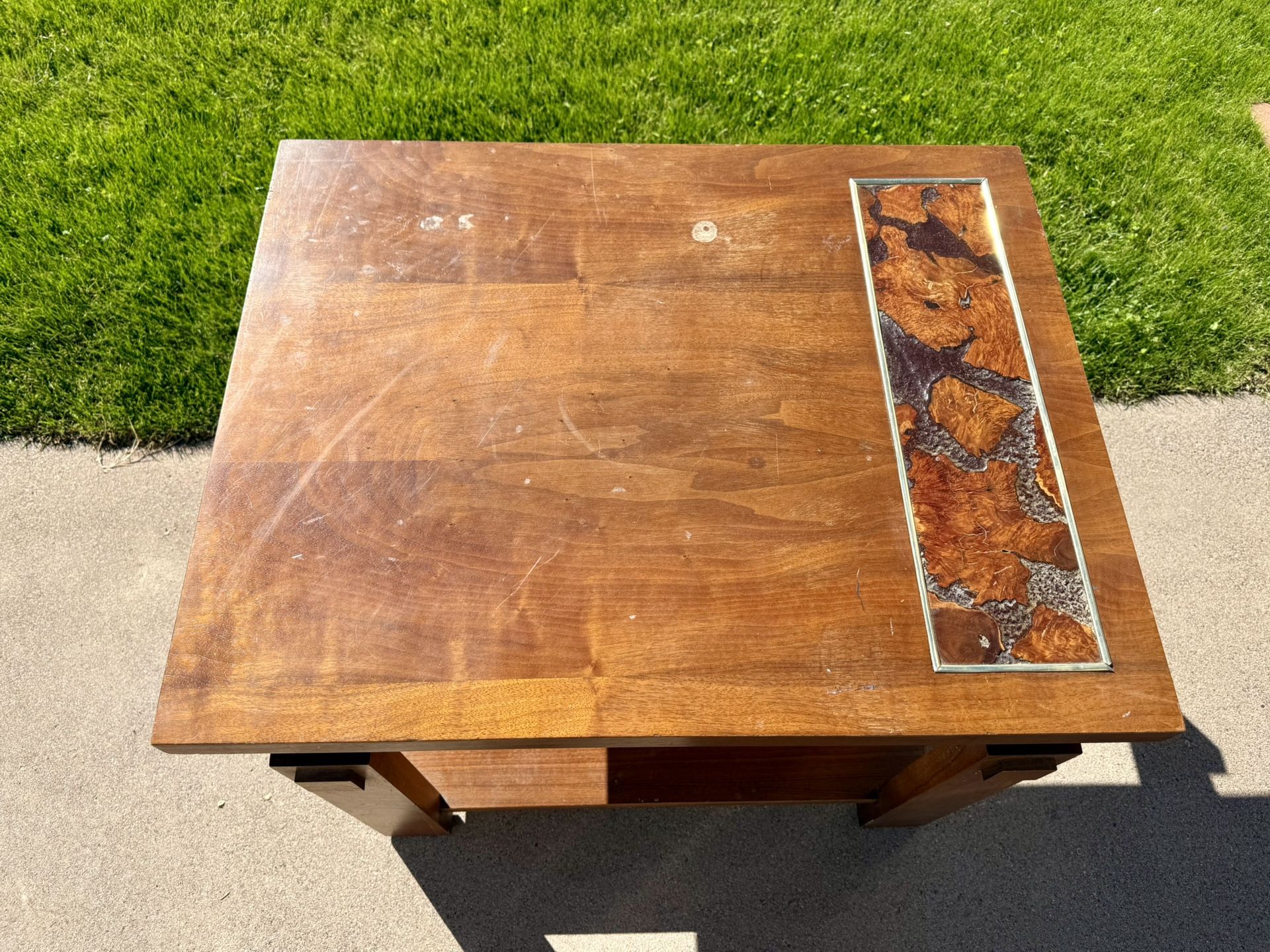 LANE - Live Edge MCM vintage antique end side table - MOVING SALE