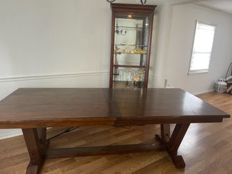 China cabinet, hutch, and dining table