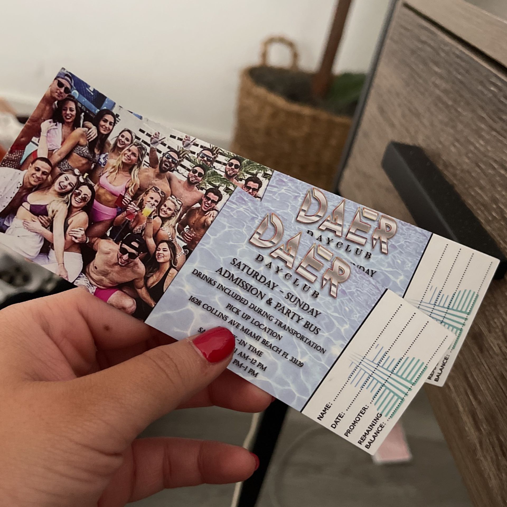 Two (2) DAER Day Club Tickets
