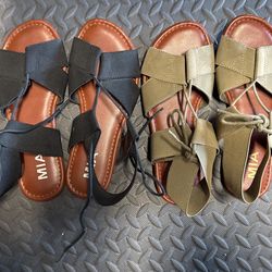 2 Pair MIA Sandals Size 6 & 61/2