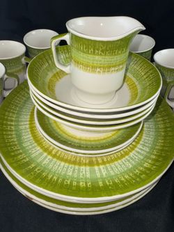 MCM Jubilee Aurora Green Ceramic Broken Mosaic Craft Lot Vintage Japan Ironstone