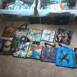 *12 Rare Star Wars & Marvel Tote Bags*