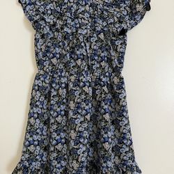 Girls Flower Print Dress