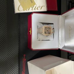 Skeleton Cartier Vvs Moissanite Diamonds Will Pass Diamond Tester 