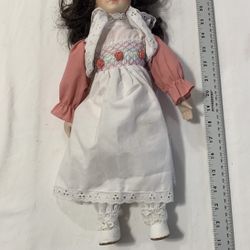 Vintage Doll with Cloth Body and Porcelain Head & Hands Doll