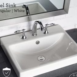 🤍🤍 Brand New Allen & Roth Dulverton Bathroom Sink 