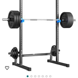 NEW Adjustable Squat Rack With Barbell