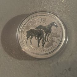Year Of The Horse  2014  2 Oz Silver Coin 