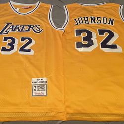 Los Angeles Lakers 1984-85 Magic Johnson Mitchell And Ness Jersey Size XL