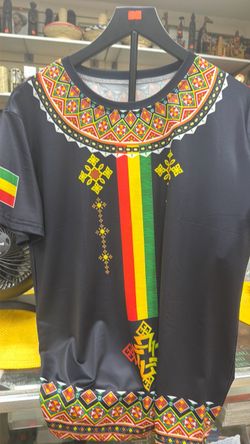 Ethiopian Cultural Print T-Shirt