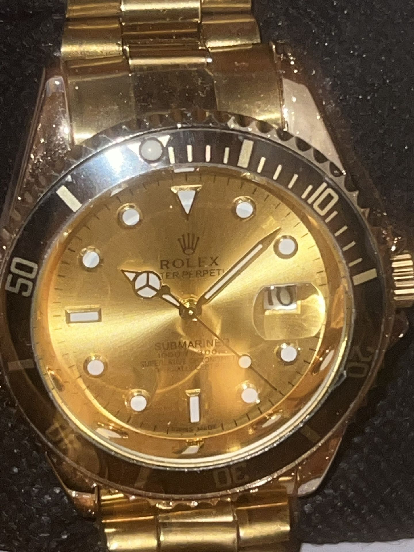 Gold/ Black Rim Watch