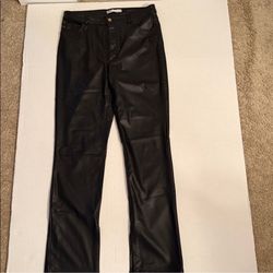 Zara Sleek Black Faux Leather 