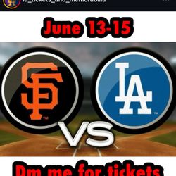 Dodgers Vs Giants Tickets 