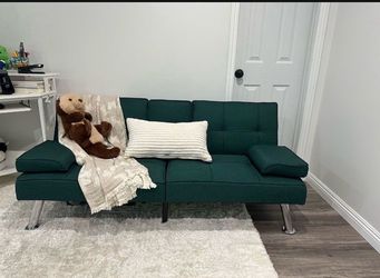 Forest green futon