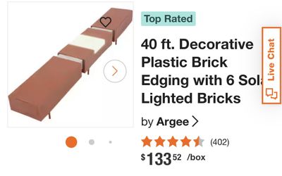 Agree RG840S Lets Light It 40ft Decorative Plastic Brick Edging