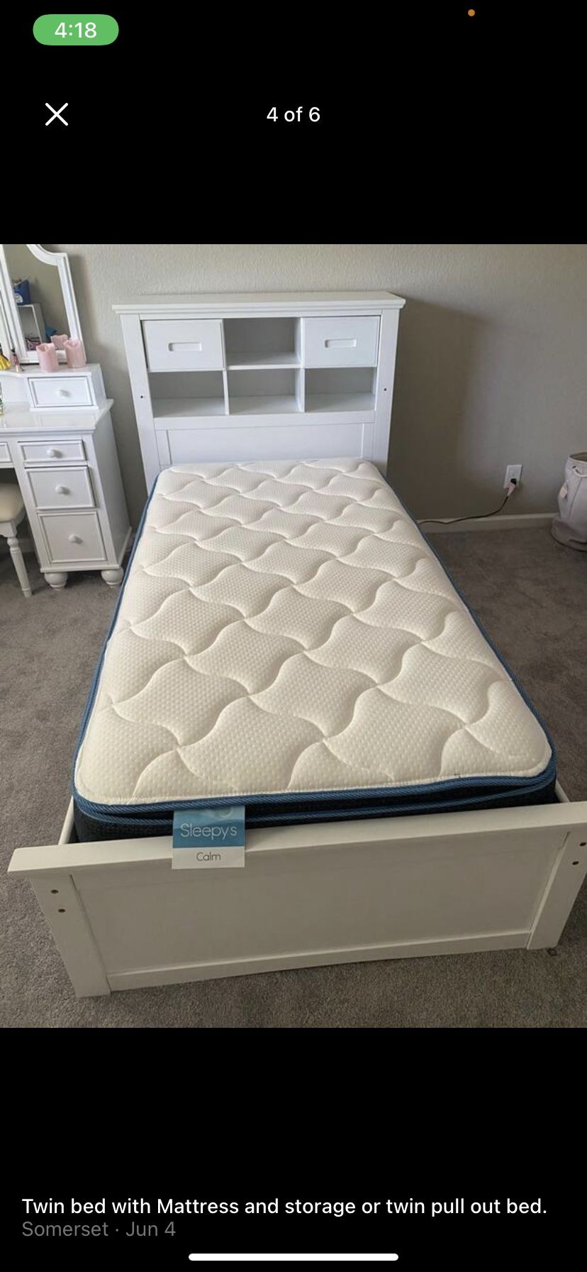 Twin Bed W/storage