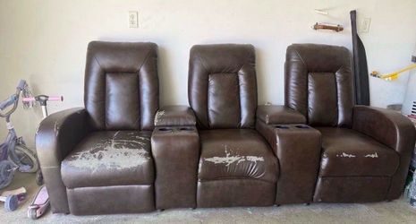 FREE-reclining couch- must pick up SW next to Durango casino