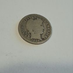 Silver Dime From 1908