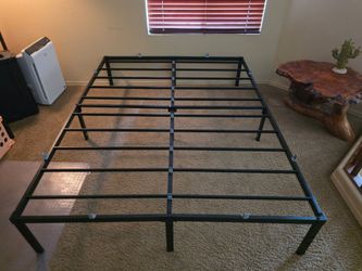 QUEEN METAL BED FRAME. *NEW*  Fully assembled! Pickup only. No offers, please, $45
