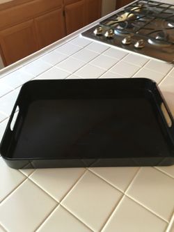 Black rectangular tray