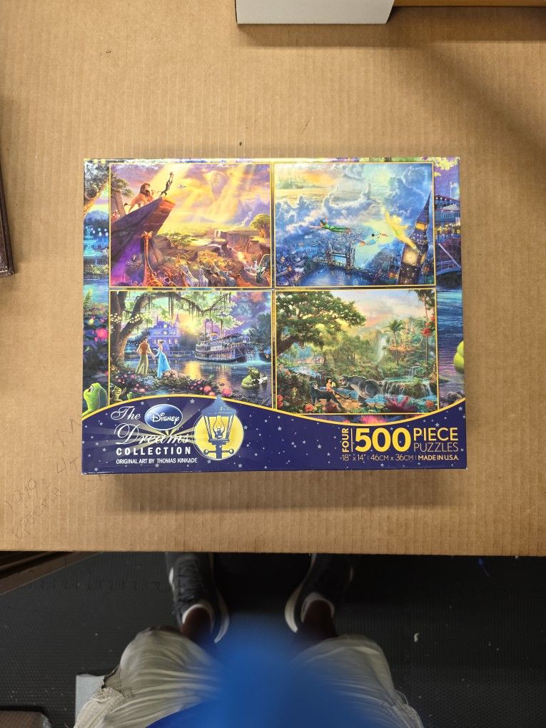 Thomas Kinkade Disney 4 Pack Disney Puzzle