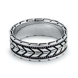 Sterling Silver Arrow Band Ring