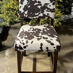 Linon Udder Madness Corey Counter Stool, 19"W x 22.25"D x 38.75"H, Manhattan Stain