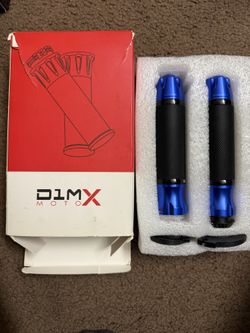 Motorcycle Handlebar NonSlip Grips Universal Blue