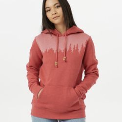 TENTREE Womens Coral Desert Red Heather Juniper Pine Tree Drawstring Hoodie