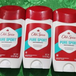 (3) Old Spice High Endurance Invisible Solid Antiperspirant Deodorant for Men, Pure Sport Scent, 3.0 oz