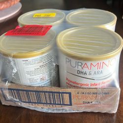 4-pack of Puramino Baby Formula